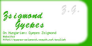 zsigmond gyepes business card